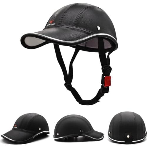 Motorcycle Electric Bike Scooter Riding Helmet Anti-UV Goggle Moto Cycling Half Open Face Helmet Baseball Cap