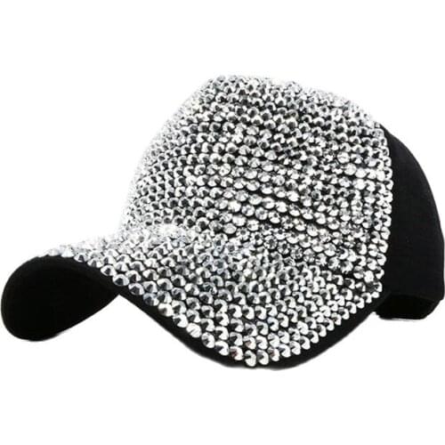 Doitbest Women Rhinestone Female Baseball Cap mens Diamond Cap Girls Snap Back Gorras Spring Summer Unisex Hip Hop Sun hat