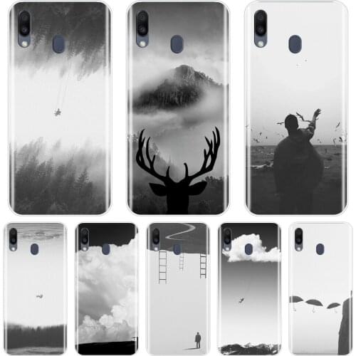 Silicone Phone Case For Samsung Galaxy M10 M20 M30 M40 Black White Art Back Cover For Samsung Galaxy M40 M30 M20 M10