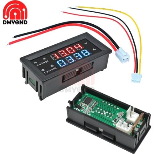 M4430 Mini Digital Voltmeter Ammeter DC 100V 10A Panel Amp Volt Voltage Current Meter Tester Detector Dual LED Display Auto Car