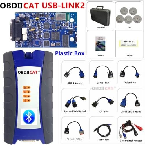 OBDIICAT A Quality USB Link 2 With Bluetooth Truck Car Diagnostic Tool 125032 Heavy Duty Truck Scanner Better Than DPA5