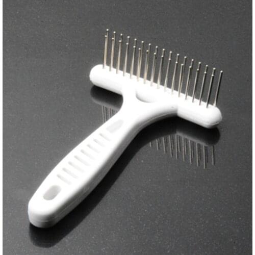 Double Rows Plastic Pet Dog Cat Slicker Brush Stainless Steel Grooming Comb for Dogs Puppy Hair Brush Cleaner Cleaning Supplies