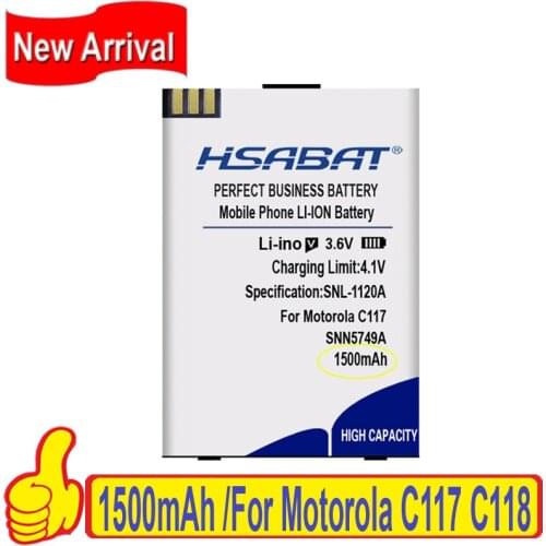 Top Brand 100% New 1500mAh SNN5749A Battery for Motorola C117 C118 C155 C139 C115 C116 C157 V171 W150I W200 free gfit