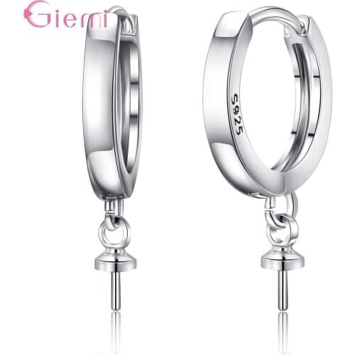 Hot Sale Real 925 Sterling Silver Earrings Jewelry Making Accessory For Women Girls Fashion Stud Earring Party Jewelry Gift