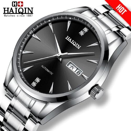 HAIQIN Mens watches Business mechanical Mens Watches top brand luxury watch men Sport waterproof clock 2019 Relogio Masculino