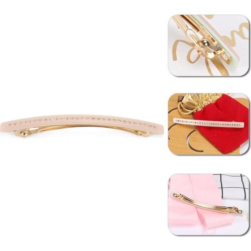 Fashion Rectangle Hair Barrettes Acetate Hair Clip Adorned With One Line Austrian Rhinestone Hair Barrette Clips