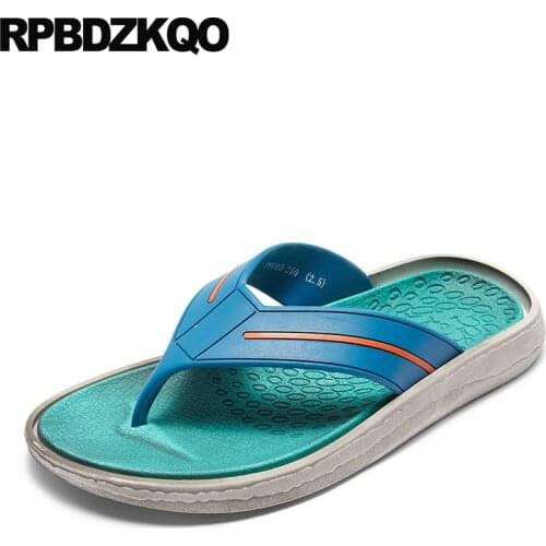Mens Sandals 2018 Summer Outdoor Slippers Men Flip Flop Designer Shoes Slip On Beach Slides Casual Fashion Soft Water Green Flat