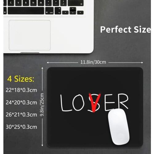 Loser Or Lover ? Mouse Pad DIY Print Love Lover Lose Game Fun Funny Quote Word Sense Meaning Girlfriend