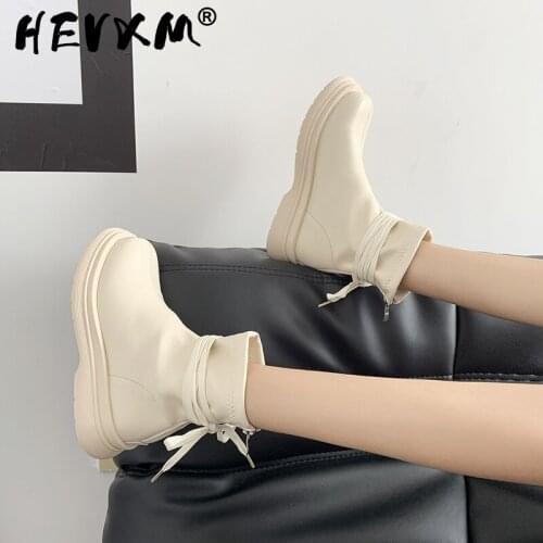 2022 New Women Boots Pu Chelsea Non-slip Female The New Fashion Black White Square Toe Square Heel Botas Altas Mujer