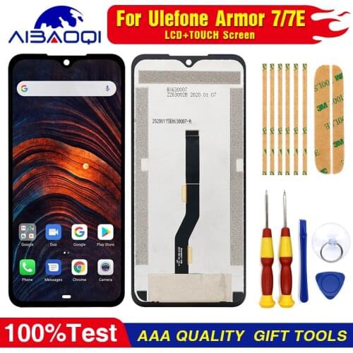New original Touch Screen LCD Display LCD Screen For Ulefone Armor 7 7E Replacement Parts + Disassemble Tool+3M Adhesive