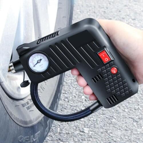 Portable Air Inflator Compressor Pump Tire LED 12V Safety Tyre Hammer Compressor Cordless For Motorcycle Electric Auto Car Bike