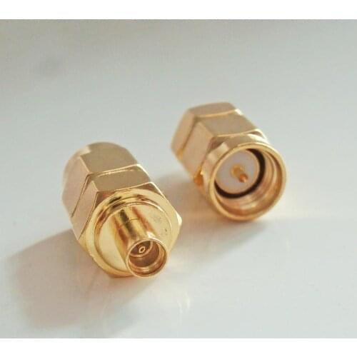 MMCX To SMA Connector Socket MMCX Female To SMA Male Plug MMCX - SMA GOLD Plated Straight Coaxial Coax RF Adapters