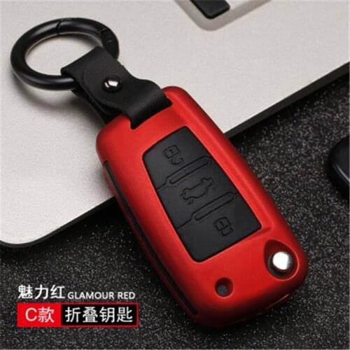 ABS Carbon Fiber Silicone Cover Remote Key Holder Fob Case&KeyChain For Audi A1 A3 Q3 Q7 A6 key case cover bag