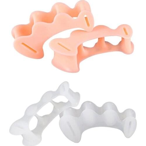 Hammer Toe Treatment Silicone Three Holes Hallux Valgus Toe Separator Corrector