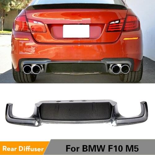 Carbon Fiber / FRP Rear Bumper Lip Diffuser Spoiler for BMW 5 Series F10 F11 M5 Sedan 2012 - 2017 Rear Bumper Diffuser Spoiler