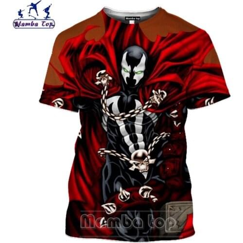 Mamba Top 3D Cartoons Anime Spawn T Shirt Comic Men Tshirt Holiday Camping Mens T-shirts Hellbringer Clothing Women Streetwear