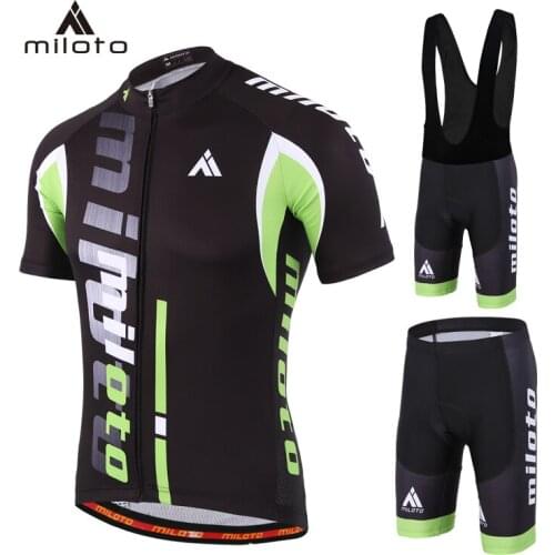 MILOTO Cycling Clothing Bike jersey sets Ropa Ciclismo Mens Riding Bicycle summer short sleeve pro Cycling Jerseys mtb suits