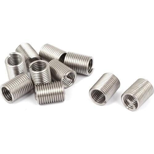 100pcs M9X1.25X 1D Wire Thread Insert Helicoil Stainless Steel Easy Install Repair Tool Wire Threaded Inserts