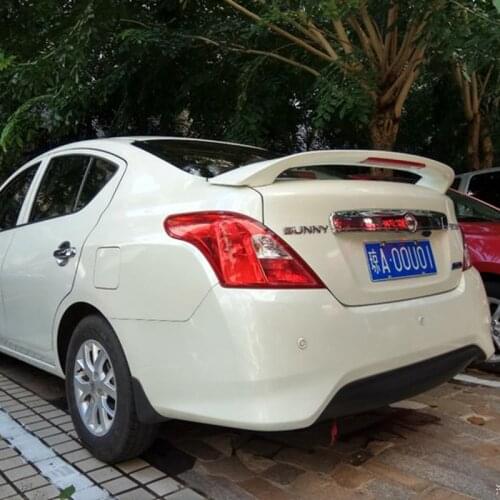 For Nissan Sunny Versa Spoiler 2007 08 09 10 11 12 13 14 2015 High Quality ABS Material Car Rear Trunk Wing Accessories Body Kit