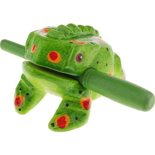 Fun Kids Wooden Frog Instrument Guiro Sound Effect Percussion