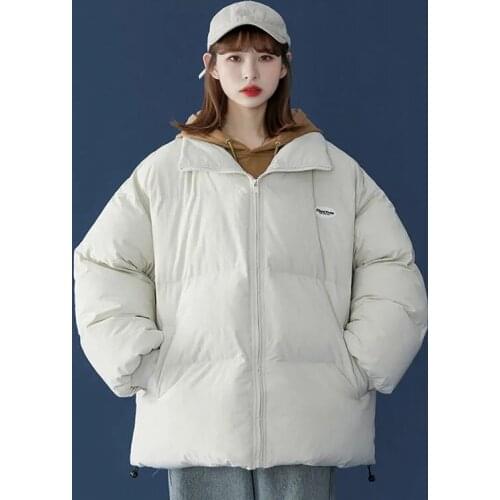 Female Stand-up collar Cotton-padded Jacket Coat Winter Warm Jackets Women Short Down Parka Coats Long Sleeve Cotton Outwear New