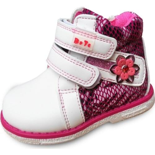 NEW 1pair Children Artificial leather girl shoes,white&hot pink casual shoes, Super Quality Kids shoes