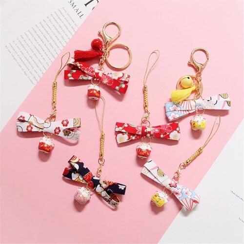 2020 Lucky Cat Smart Phone Strap Lanyards Iphone Samsung Decoration Sakura Cat Mobile Rope Charm Airpods KeyChain Couple Gift