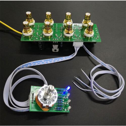 4-in and One-out Signal Selection Board, Gold-plated RCA Audio Switching Board, Compatible with Bluetooth Input
