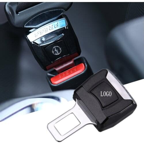 Car Logo Vehicle Seat Belt Extension Extender Strap Safety Buckle Clip for Honda Subaru Peugeot Hyundai Jeep Mazda Buick Opel