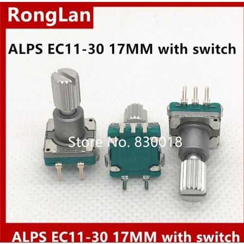 [ BELLA]Japanese ALPS pine EC11-30 under genuine encoder pulse switch coding switch 360 bit 17mm with switch-20PCS/LOT