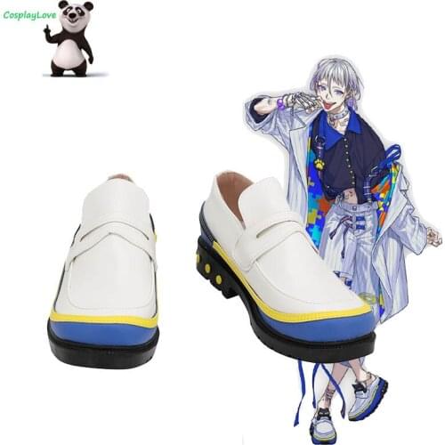 Paradox Live The Cat’s Whiskers Ryu Natsume White Shoes Cosplay Long Boots Leather Custom Made