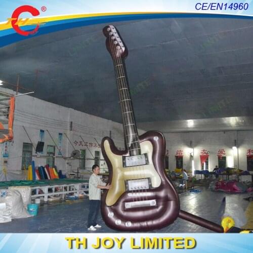 Free shipping 4mH,6mH or 8mH outdoor giant inflatable guitar, giant advertising guitar inflatable model for outdoor usage