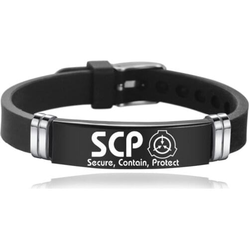 SCP Foundation Bangle Bracelets Special Containment Procedures Sport Casual Stainless Steel Cool Jewelry Gifts