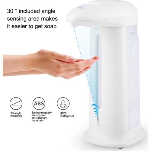Soap Dispenser Touchless Pump Automatic Capacity Soap Dispenser Liquid Bottle With Led Light Smart Sensor Kitchen Bathroom Tools