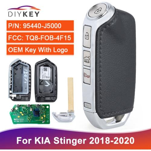 DIYKEY OEM P/N: 95440-J5000 FCC: TQ8-FOB-4F15 for KIA Stinger 2018 2019 2020 Smart Remote Control Car Key 4 Button 95440J5000