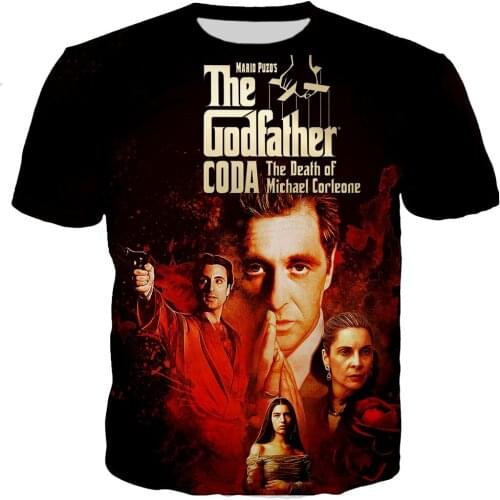 Gangster Film The Godfather Printed T-shirt Men/women 3D Print T-shirt Fashion Casual Harajuku Style T-shirt Streetwear Tops