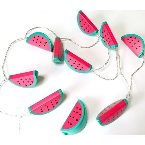 2AABattery Operated Summer Day Series Watermelon String Lights 1.5m10LEDS for Party House Christmas Decoration Holiday Light
