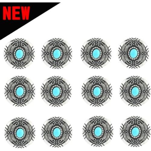 Western cowboy diy belt concho saddle or bag fittings Slippers buttons Zinc alloy natural pine stone