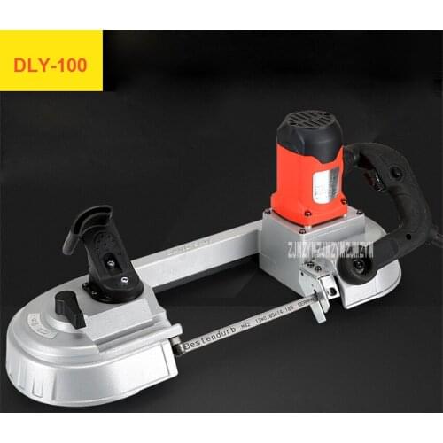 DLY-100 Hand-held Band Saw Machine High-quality Bandsaw Machine Multifunctional Horizontal Small Sawing Machine 110V-220V 680W