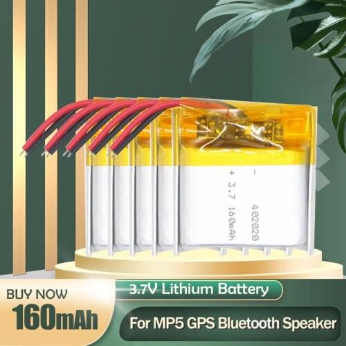 402020 042020 3.7V 160mAh Lithium Polymer Li-Po Rechargeable Battery For MP3 MP4 GPS Smart Watch Bracelet Bluetooth Headphone