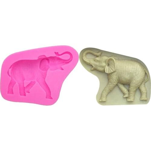 M0426 3D Animals Elephants chocolate soap mould cake decorating tools DIY baking fondant silicone mold