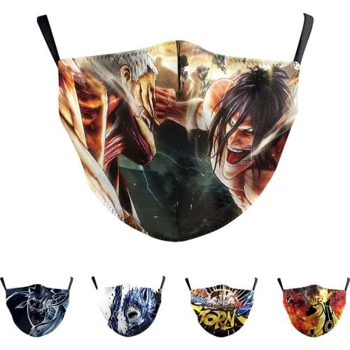 Fashion Cartoon Anime Mouth Masks Halloween Cospaly Face-Protection Breathable Cycling Spots Adult Party Mask Womens Men Unisex