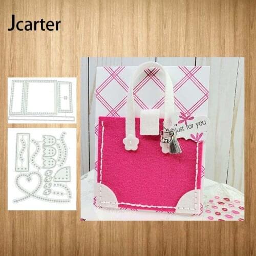 Handbag Flowers Heart Metal Cutting Dies Shape for Scrapbooking Craft Die Cut Stencil Card Make Mould Sheet Decoration Design