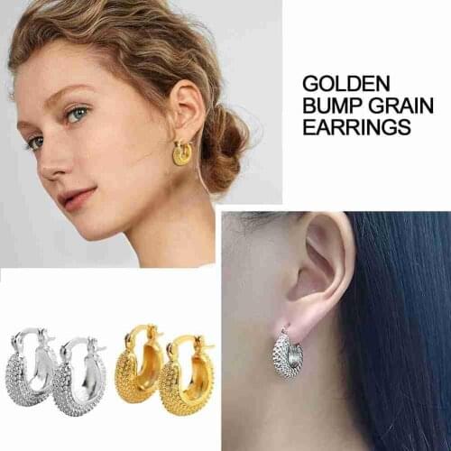 Fashion Gold Silver Color Round Hoop Earrings Temperament Geometric Circle Huggies Ear Rings Jewelry Accessories Birthday Gift