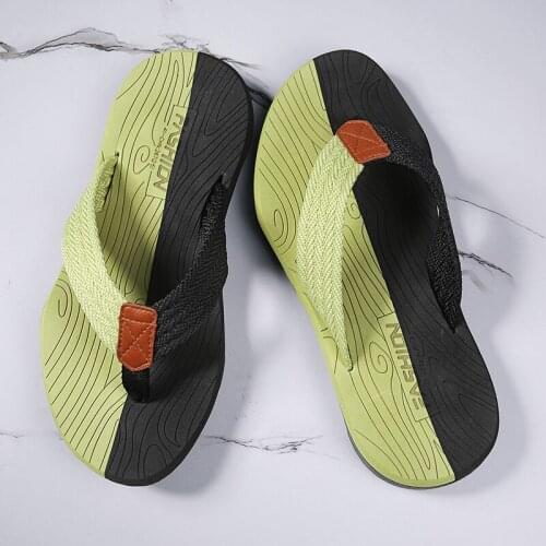 FIXSYS New Man Flip Flops Outdoor Anti-slip Beach Shoes Summer Casual Shoes Lightweight Water Slippers Indoor Mens Flip Flops