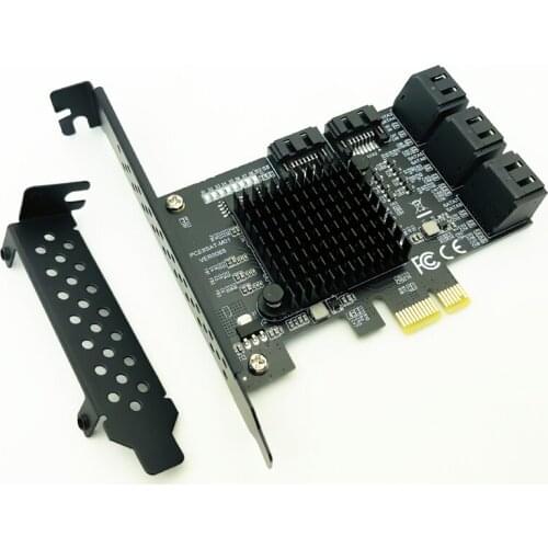 8 Port SATA 3 PCI Express Expansion Card PCI-E SATA Controller PCIE 1X to SATA Card SATA3.0 6Gb Adapter Add On Cards for HDD SSD