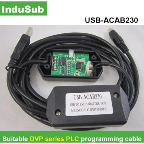 USBACAB230 Compatible DVP Series PLC Programming Cable Data Download Communication Cable USB-DVP
