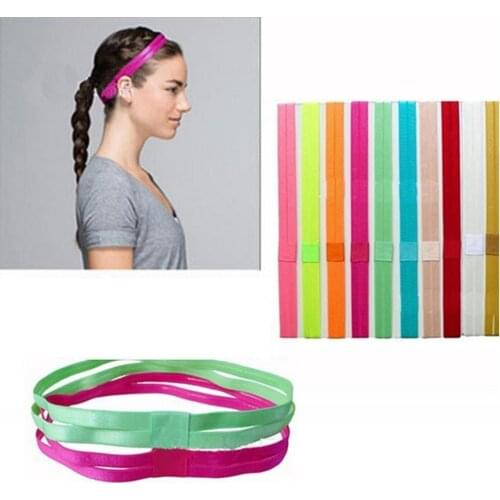 Yoga Hair Bands Women Sweatbands Anti-slip Elastic Rubber Football Running Sports Headband For Men Hair Accessories Head Band
