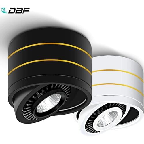 [DBF]LED Surface Mounted Ceiling Light 5W 7W 9W 15W Dimmable Ceiling Lamp 360 Degree Rotatable COB Background Ceiling Spot Light