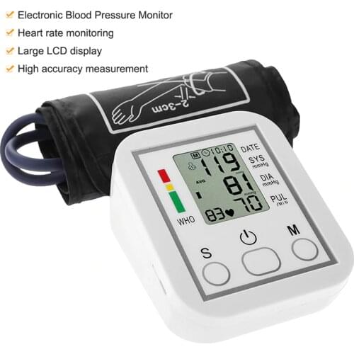 Tonometer Arm Automatic Blood Pressure Monitor BP Sphygmomanometer Pressure Meter Tonometer for Measuring Arterial Pressure